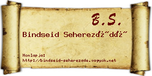 Bindseid Seherezádé névjegykártya